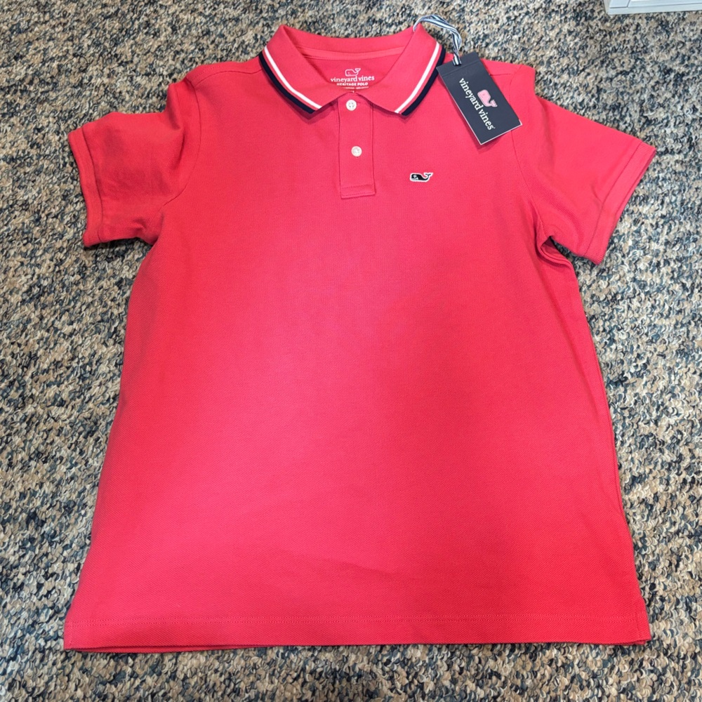 Vineyard Vines Red Polo Shirt for Kids